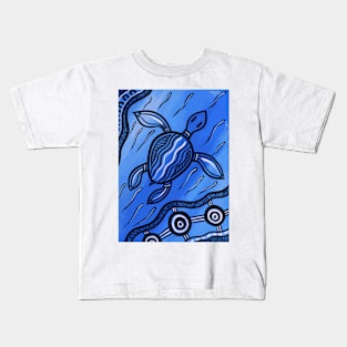 Aboriginal Art - Turtle New Kids T-Shirt